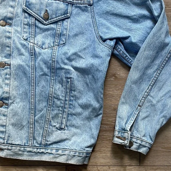 Vintage Harley Davidson Button Down Denim Jean Jacket Embroidered - Picture 3 of 12